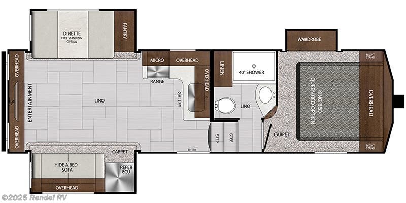Contact us now about this 2018 Forest River Impression 26RET! Floorplan of 2018 Forest River Impression 26RET