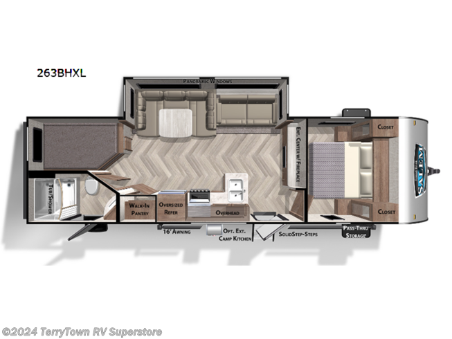 2024 Forest River Salem Cruise Lite 263BHXL - New Travel Trailer For Sale by TerryTown RV Superstore in Grand Rapids, Michigan