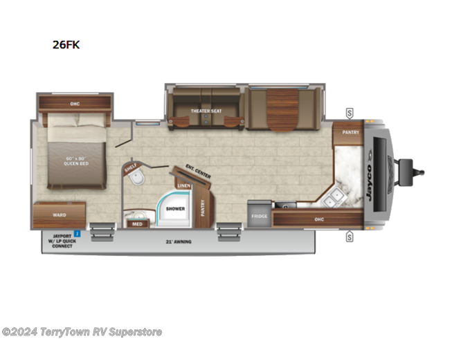 2023 Jayco White Hawk 26FK - New Travel Trailer For Sale by TerryTown RV Superstore in Grand Rapids, Michigan