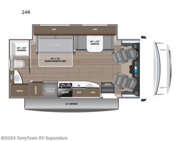 2024 Jayco Melbourne 24R - New Class C For Sale by TerryTown RV Superstore in Grand Rapids, Michigan