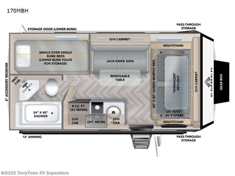 Call now about this 2022 Ember RV Overland Series 170MBH! 2022 Ember RV Overland Series 170MBH - New Travel Trailer For Sale by TerryTown RV Superstore in Grand Rapids, Michigan
