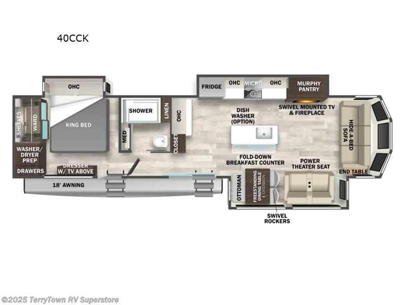 Call now about this 2025 Forest River Cedar Creek Cottage 40CCK! 2025 Forest River Cedar Creek Cottage 40CCK - New Destination Trailer For Sale by TerryTown RV Superstore in Grand Rapids, Michigan features Slideout