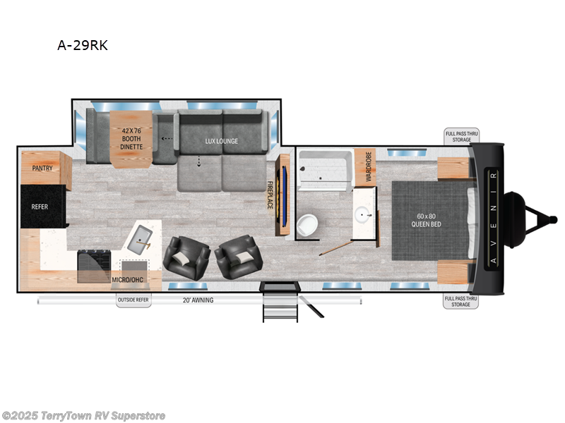 Call now about this 2025 Cruiser RV Avenir 29RK! 2025 Cruiser RV Avenir 29RK - New Travel Trailer For Sale by TerryTown RV Superstore in Grand Rapids, Michigan features Slideout