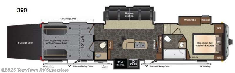 Call now about this 2015 Keystone Fuzion 390! 2015 Keystone Fuzion 390 - Used Toy Hauler For Sale by TerryTown RV Superstore in Grand Rapids, Michigan features Slideout