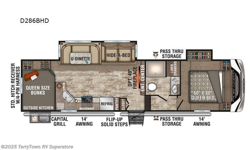 Call now about this 2019 K-Z Durango Half-Ton 286BHD! 2019 K-Z Durango Half-Ton 286BHD - Used Fifth Wheel For Sale by TerryTown RV Superstore in Grand Rapids, Michigan features Slideout