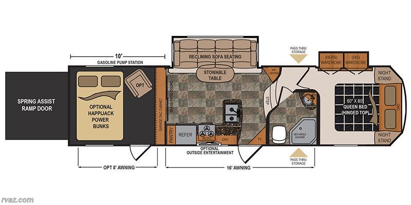 Contact us now about this 2016 Dutchmen Voltage V3005! Floorplan of 2016 Dutchmen Voltage V3005