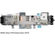Call now about this 2025 Grand Design Momentum M-Class 414M! Floorplan of 2025 Grand Design Momentum M-Class 414M