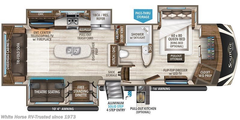 Call now about this 2021 Grand Design Solitude 310GK! 2021 Grand Design Solitude 310GK - Used Fifth Wheel For Sale by White Horse RV Center in Egg Harbor City, New Jersey features TV, Smoke Detector, Ladder, DVD Player, CD Player