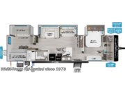 Call now about this 2026 Grand Design Transcend 335BHT! Floorplan of 2026 Grand Design Transcend 335BHT