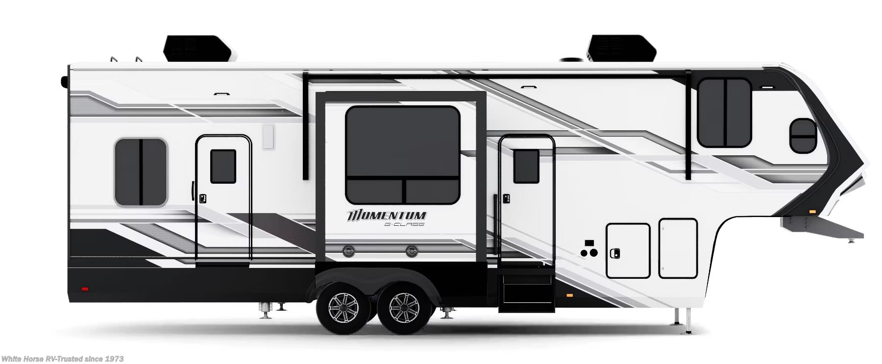 Email now about this 2026 Grand Design Momentum G-Class 325G! Stock Image for 2026 Grand Design 325G (options and colors may vary)