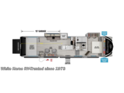 Call now about this 2026 Grand Design Momentum G-Class 325G! Floorplan of 2026 Grand Design Momentum G-Class 325G