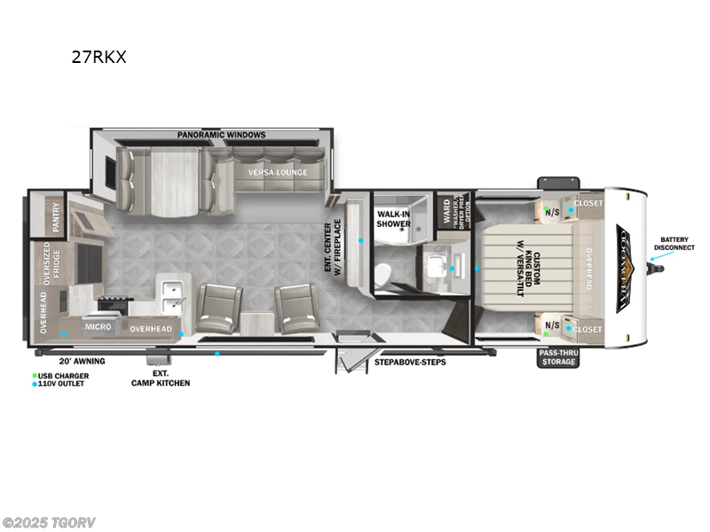 Call now about this 2025 Forest River Wildwood 27RKX! 2025 Forest River Wildwood 27RKX - New Travel Trailer For Sale by TGORV in Greeley, Colorado features Slideout
