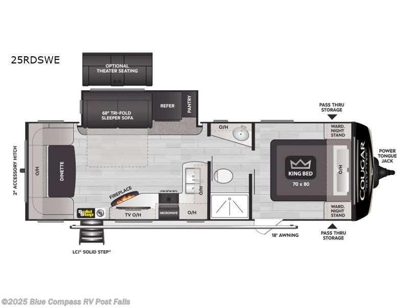 Call now about this 2022 Keystone Cougar Half-Ton 25RDSWE! 2022 Keystone Cougar Half-Ton 25RDSWE - Used Travel Trailer For Sale by Blue Compass RV Post Falls in Post Falls, Idaho features Slideout
