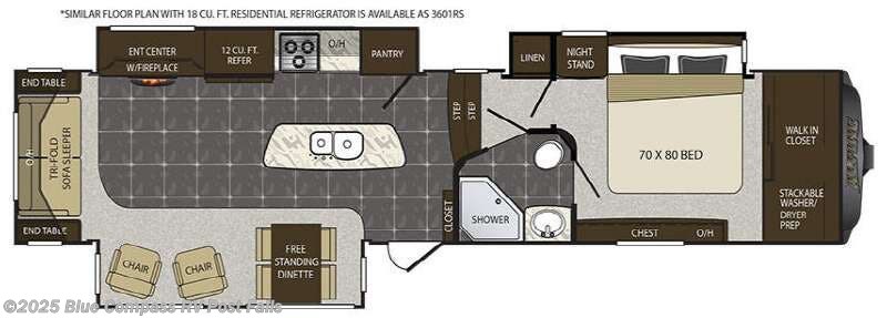 Call now about this 2016 Keystone Alpine 3601RS! 2016 Keystone Alpine 3601RS - Used Fifth Wheel For Sale by Blue Compass RV Post Falls in Post Falls, Idaho features Slideout