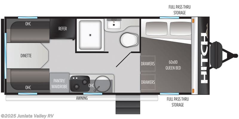 Floorplan of 2022 Cruiser RV Hitch 16RD