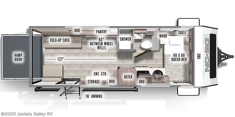 Floorplan of 2022 Forest River No Boundaries NB19.1