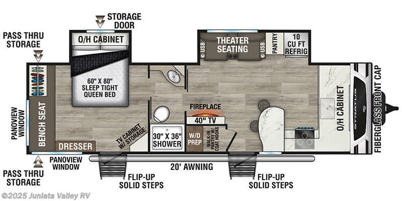 Floorplan of 2025 Venture RV Stratus SR262VFK