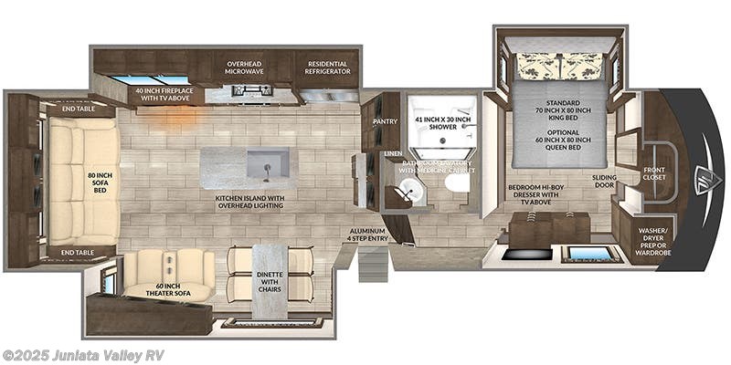 Floorplan of 2022 Vanleigh Beacon 34RLB