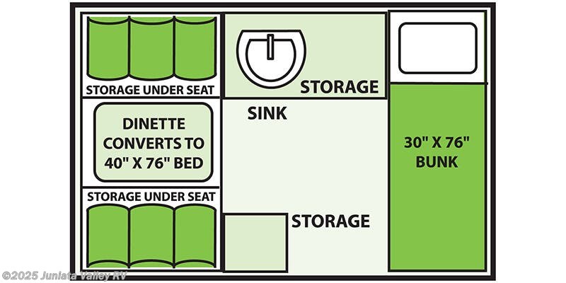 Contact us now about this 2025 Aliner Scout-Lite ! Floorplan of 2025 Aliner Scout-Lite