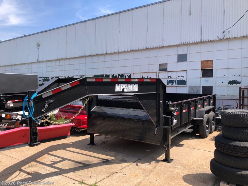 New 2025 MP Custom Trailers 14ft 14k 2ft tall Goosenck dump trailer available in Omaha, Nebraska