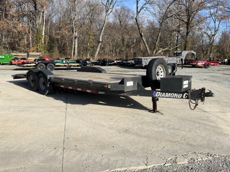 USED TRAILER, 2020 DIAMOND C 22&#39; X 102&quot; EXTRA WIDE EQUIPMENT TRAILER WITH DRIVE OVER FENDERS, 2-7K ELECTRIC BRAKE AXLES, SPRING SUSPENSION, SPARE TIRE AND MOUNT, 12K DROPLEG JACK, 2-5/16&quot; 15K ADJUSTABLE COUPLER, 6&quot; CHANNEL FULL WRAP TONGUE, 6&quot; CHANNEL FRAME, 3&quot; CHANNEL CROSSMEMBERS ON 16&quot; CENTERS, 2&#39; DIAMOND PLATE DOVETAIL, 5&#39; REAR SLIDE-IN RAMPS, REAR STABILIZER JACKS, RUB RAIL WITH STAKE POCKETS, 3/16&quot; HD DRIVE OVER FENDERS, DIAMOND PLATE FRAME EXTENSIONS FOR MAX WIDTH IN FRONT AND BEHIND FENDERS, 82&quot; WIDE BETWEEN THE FENDERS, TREATED WOOD FLOOR, WINCH MOUNTING PLATE, 16&quot; LOCKABLE STEEL TONGUE BOX, LED LIGHTS, GREY METALLIC, DM DIFFERENCE MAKER COATING SYSTEM,

DELIVERY RATES FROM ZIP CODE 62864
$150 FOR DELIVERY UP TO 100 MILES FROM 62864
2.00 PER LOADED MILE DELIVERY 101 - 300 MILES 
3.00 PER LOADED MILE DELIVERY 301 - 1200 MILES 
4.00 PER LOADED MILE DELIVERY OVER 1200 MILES IN THE LOWER 48 STATES