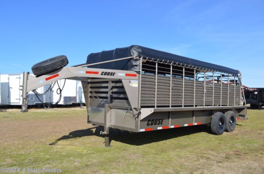 Livestock Trailer - 2024 Coose 6'8x20'x6'6 RUBBER FLOOR STOCK TRAILER available New in Fairland, OK
