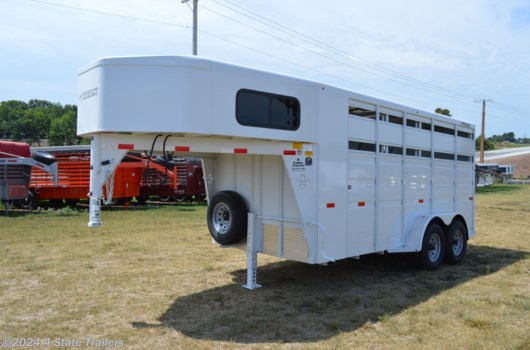3 Horse Trailer - 2023 Titan Trailers Primo 3 HORSE SLANT GN 6'8"x16'x7' available New in Fairland, OK