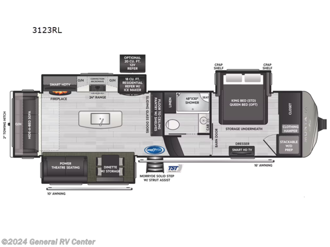2024 Keystone Montana 3123RL - New Fifth Wheel For Sale by General RV Center in North Canton, Ohio