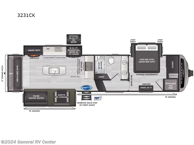 2024 Keystone Montana 3231CK - New Fifth Wheel For Sale by General RV Center in North Canton, Ohio