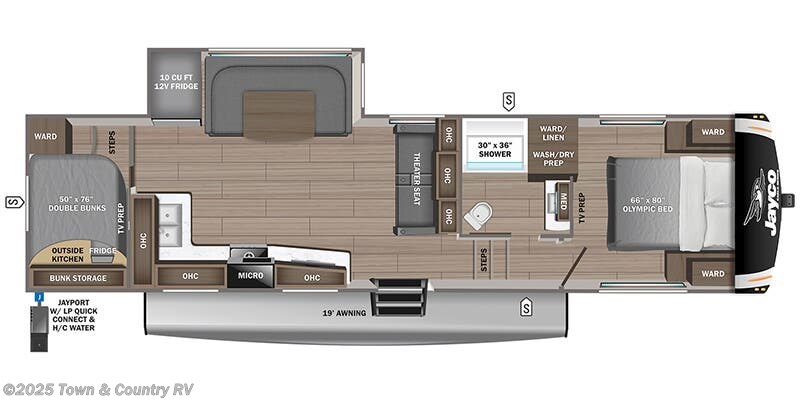 Floorplan of 2025 Jayco Eagle HT 29DDB