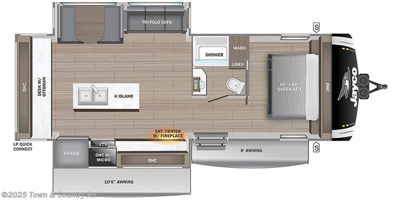 Floorplan of 2025 Jayco Jay Feather 27MK