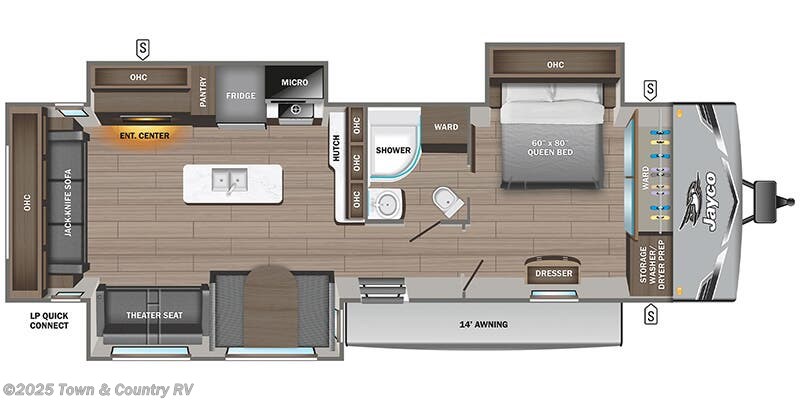 Floorplan of 2025 Jayco Jay Flight SLX 334RTS