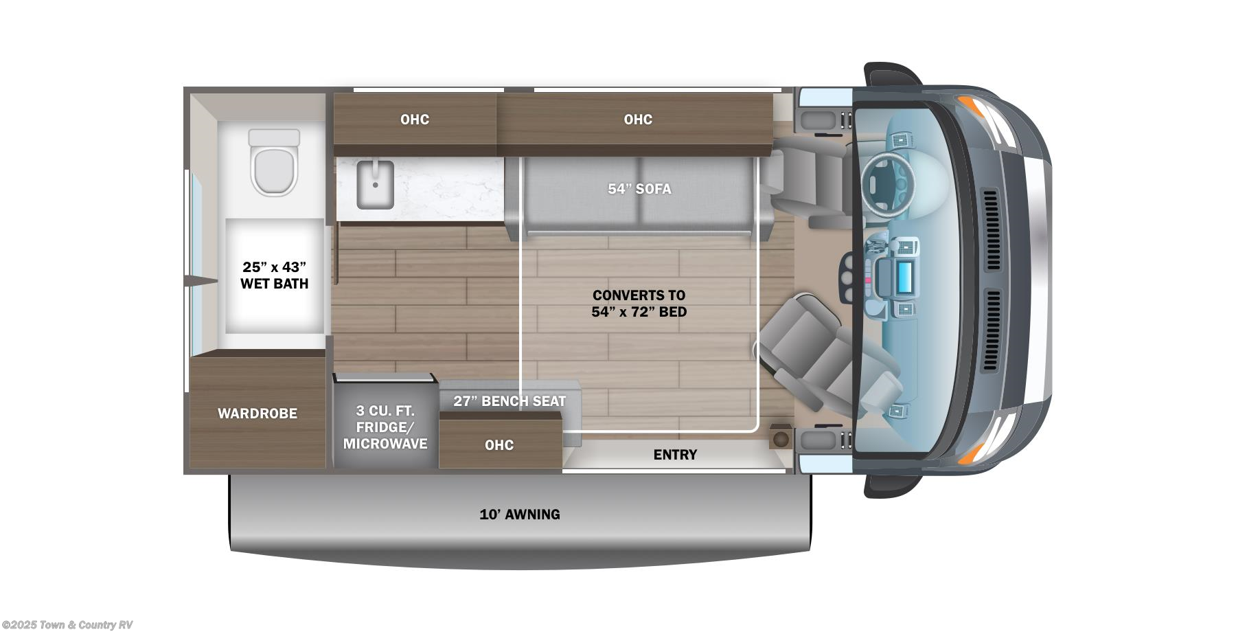 Floorplan of 2026 Jayco Comet 18C
