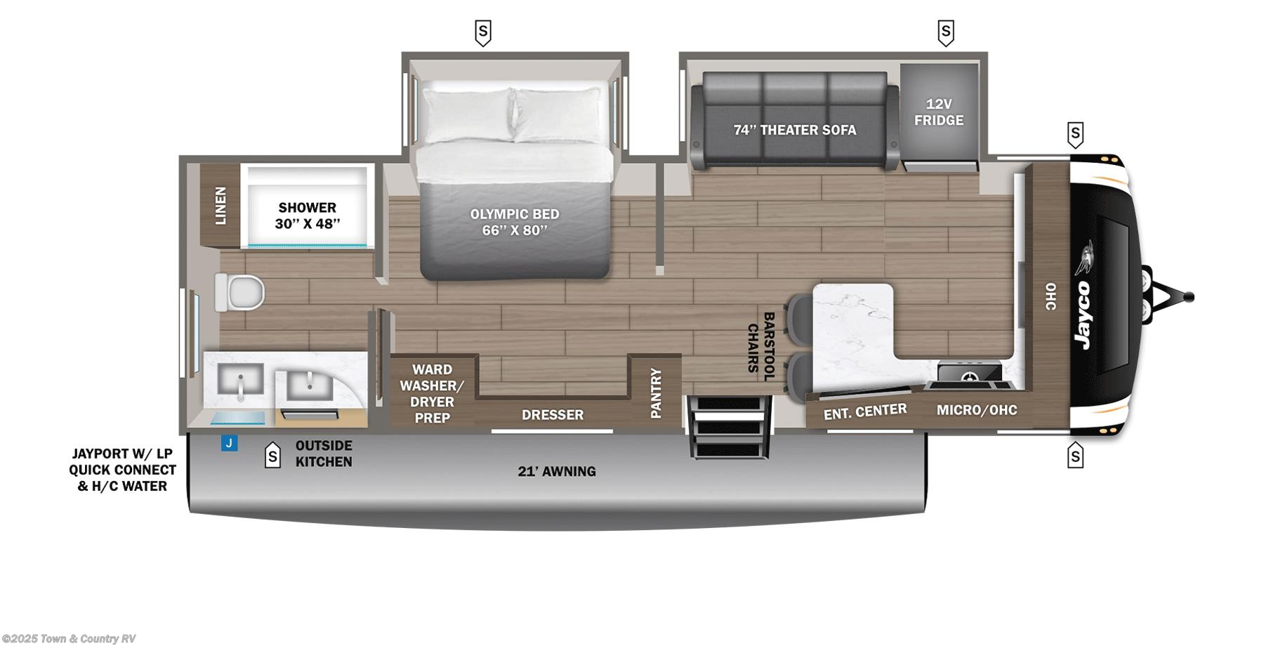 Floorplan of 2026 Jayco Eagle HT 265FKDS