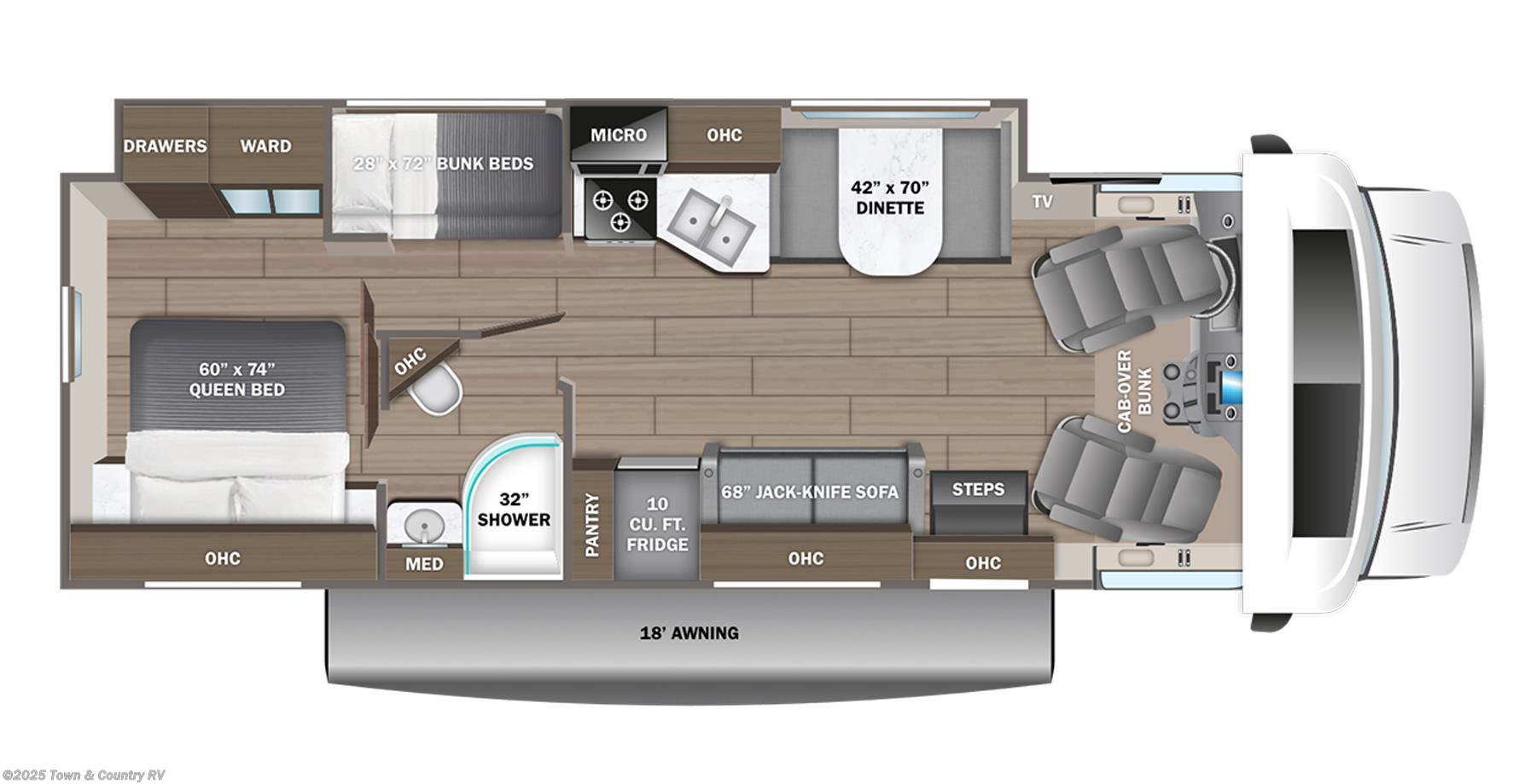 Floorplan of 2026 Jayco Redhawk 31F