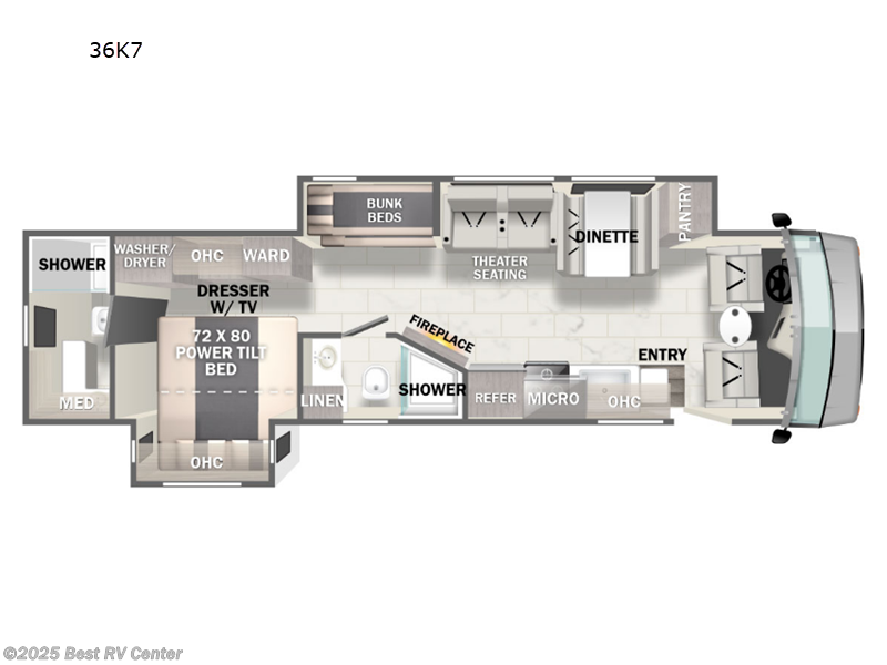 Call now about this 2025 Forest River Georgetown 7 Series 36K7! 2025 Forest River Georgetown 7 Series 36K7 - New Class A For Sale by Best RV Center in Turlock, California features Slideout