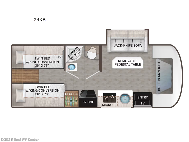 Call now about this 2025 Thor Motor Coach Gemini AWD 24KB! 2025 Thor Motor Coach Gemini AWD 24KB - New Class B+ For Sale by Best RV Center in Turlock, California features Slideout