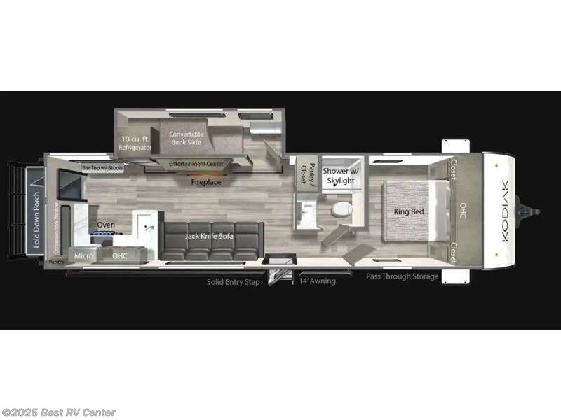 Call now about this 2025 Dutchmen Kodiak Ultra-Lite 308BHSL! 2025 Dutchmen Kodiak Ultra-Lite 308BHSL - New Travel Trailer For Sale by Best RV Center in Turlock, California features Slideout