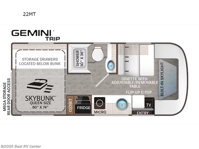 Call now about this 2025 Thor Motor Coach Gemini Trip 22MT! 2025 Thor Motor Coach Gemini Trip 22MT - New Class B+ For Sale by Best RV Center in Turlock, California