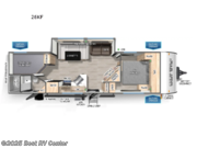 Call now about this 2026 Forest River Cherokee Grey Wolf 26KF! 2026 Forest River Cherokee Grey Wolf 26KF - New Travel Trailer For Sale by Best RV Center in Turlock, California features Slideout