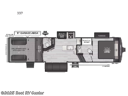 Call now about this 2026 Keystone Fuzion Impact Edition 337! 2026 Keystone Fuzion Impact Edition 337 - New Toy Hauler For Sale by Best RV Center in Turlock, California features Slideout