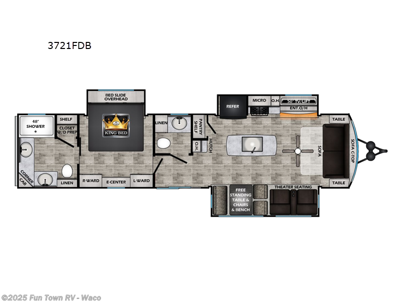 Call now about this 2025 Redwood RV Regency 3721FDB! 2025 Redwood RV Regency 3721FDB - New Destination Trailer For Sale by Fun Town RV - Waco in Hewitt, Texas features Slideout