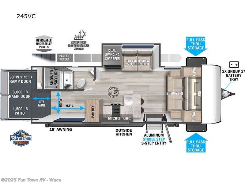 Call now about this 2023 Forest River Wildwood FSX 245VC! 2023 Forest River Wildwood FSX 245VC - Used Toy Hauler For Sale by Fun Town RV - Waco in Hewitt, Texas