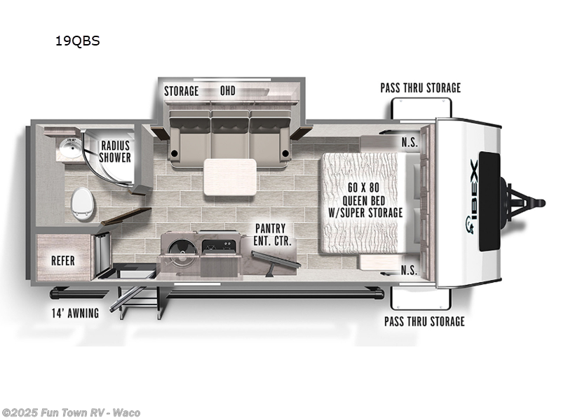 Call now about this 2023 Forest River IBEX 19QBS! 2023 Forest River IBEX 19QBS - Used Travel Trailer For Sale by Fun Town RV - Waco in Hewitt, Texas features Slideout