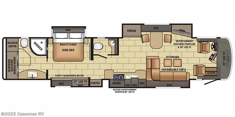 Floorplan of 2017 Entegra Coach Anthem 44B
