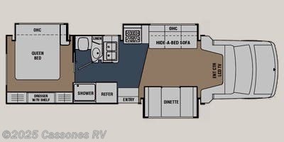 Call now about this 2008 Coachmen Concord 300 TS! Floorplan of 2008 Coachmen Concord 300 TS