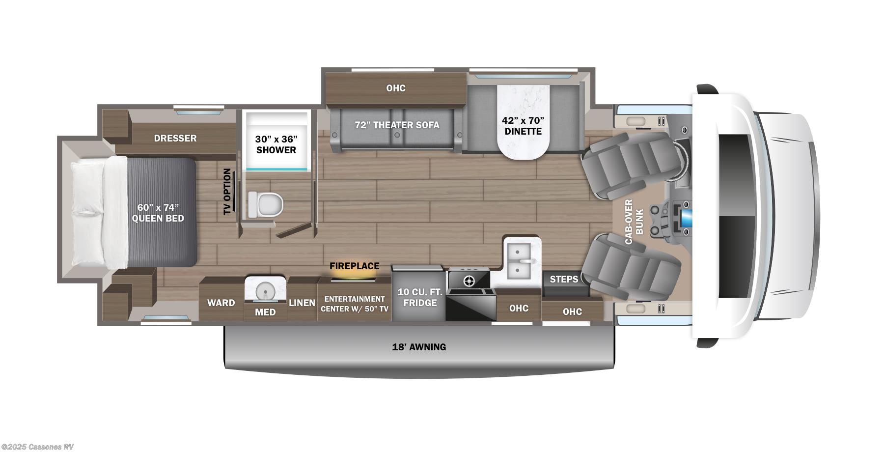 Call now about this 2024 Jayco Greyhawk 30Z! Floorplan of 2024 Jayco Greyhawk 30Z