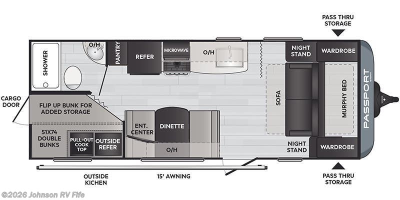 Call now about this 2023 Keystone Passport SL Series West 219BHWE! 2023 Keystone Passport SL Series West 219BHWE - Used Travel Trailer For Sale by Johnson RV Fife in Fife, Washington