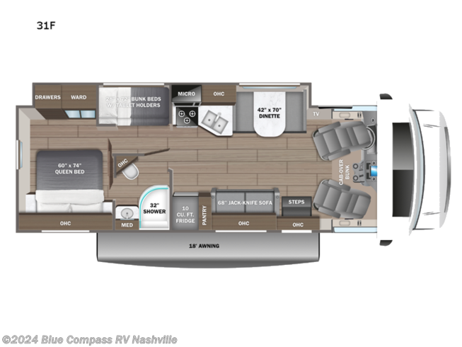 2024 Jayco Redhawk 31F - New Class C For Sale by Blue Compass RV Nashville in Lebanon, Tennessee
