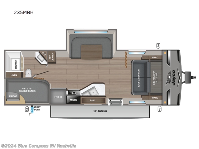 2024 Jayco Jay Flight 235MBH - New Travel Trailer For Sale by Blue Compass RV Nashville in Lebanon, Tennessee